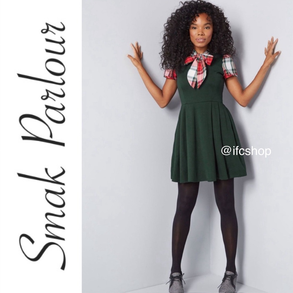 ModCloth Smak Parlour Your Zest Bet A Line Dress In Hunt Green